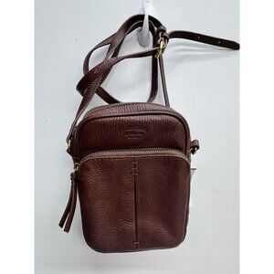American Leather Co Cleveland Mini Crossbody Bag Brown Pebbled leather EC